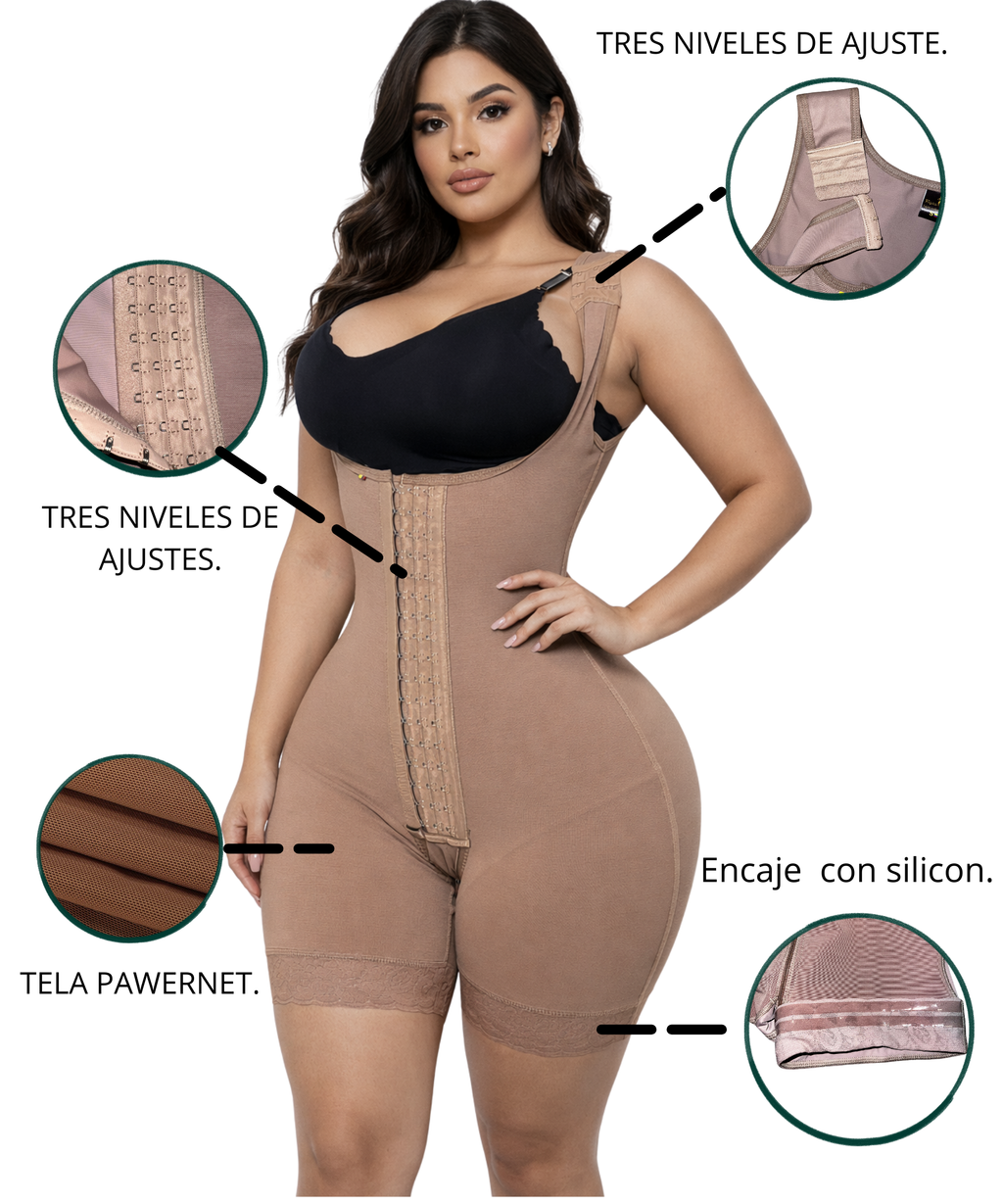 Faja Colombiana Postquirúrgica Segunda Etapa – Alta Compresión, Senos Libres y Reloj de Arena